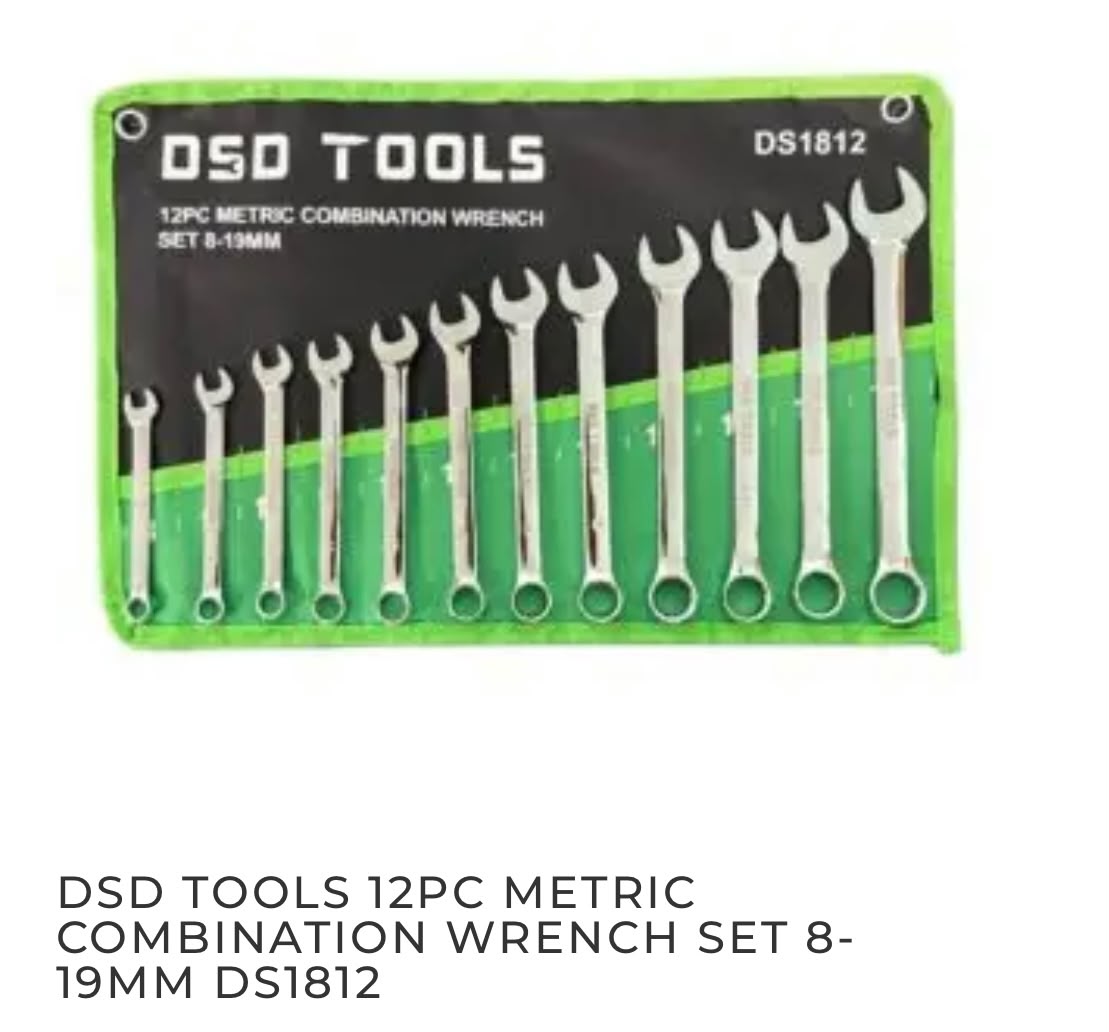 DSD Tools 12-delers Metrisk Kombinasjonsnøkkelsett 8-19 mm (DS1812)