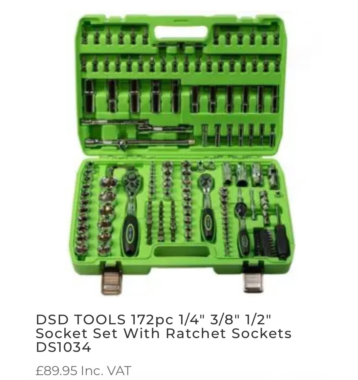 DSD Tools 172-delers Pipesett med Skralle (DS1034)